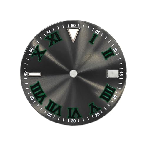 Cadran 28.5mm pour mouvement NH35 gris avec index lumineux