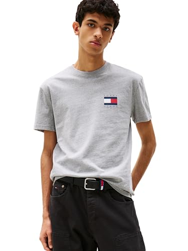 T-Shirt graphique homme Tommy Jeans en coton motif drapeau imprimé manches courtes col rond