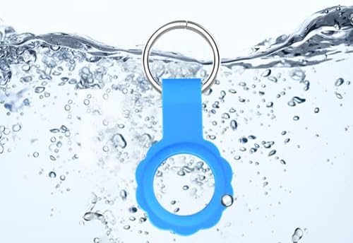 silicone protective case for airtags tracker lightweight soft protective skin cover accessories finder holder with key chain anti loss design compati