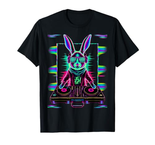 House Music Festival Bunny DJ Techno Rave EDM Conejo de Pascua Camiseta