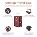 Amazon Basics Luggage Sets, Carry-On 23-Inch, tote 15-Inch, Suitcase With Wheels, Expandable Extra Space (+15%), Front Pockets and Telescopic Handle, Burgundy