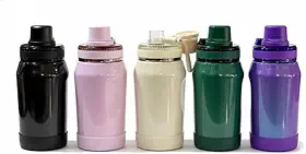 Garrafa Térmica Infantil 350ml em Aço Inox com Base de Silicone – Squeeze Anti Vazamento, Livre de BPA, Mantém Bebida Gelada por 24h, Ideal para Escola (Azul Turquesa)