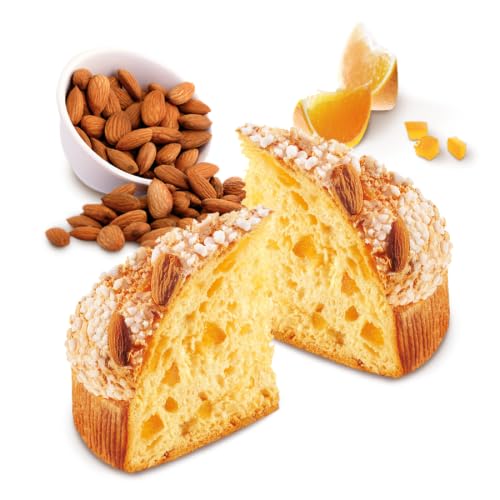 3x Maina La Gran Colomba Classica Osterkuchen mit Knusprige Haselnussglasur mit Ganzen Mandeln und Kristallzucker 1Kg Oster-taube + Beni Culinari Kostenloser Schlüsselanhänger