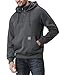 TUAOVA Men's Fashion Hoodies Sweatshirts Loose Fit Heavyweight Quarter-Zip Sweatshirt Fleece-Lined Pullover(Dark Grey,XL)