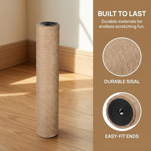 Cat Scratching Post de Sisal para Salones Pequeños y Gatos de Interior Activos 4