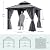YITAHOME 10X10FT Hard Top Metal Gazebo Patios Double Roof Canopy Aluminum Frame Garden Gazebo Tent Curtains Netting for Patios Backyards Decks Lawns Gray