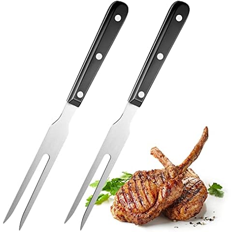 2 Stücke Fleischgabel Grillgabel aus Serviergabel Edelstahl Cover