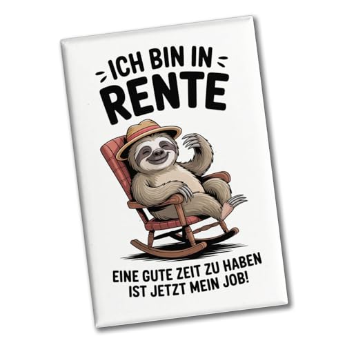 Faultier Ruhestand Souvenir Souvenir Magnet für Rentner Lustiger Souvenir Magnet für entspannte Lebensweise