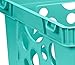 Storex Premium File Crate with Handles – Letter and Legal Document and Folder Storage, Teal 3-Pack (61670U03C)