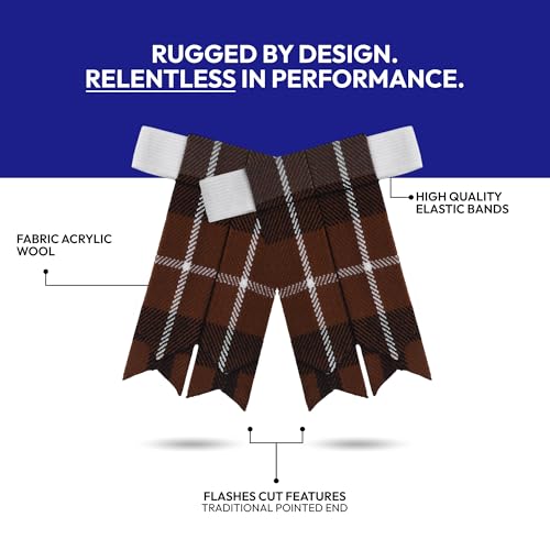 Image of Scottish Tartan Kilt Flashes with Elastic Adjusters