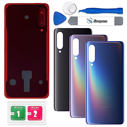 Eonpam Back Cover Glass for Xiaomi Mi 9 Rear Glass Replacement with Repair Kit Genuine Rear Housing (Ocean Blue)