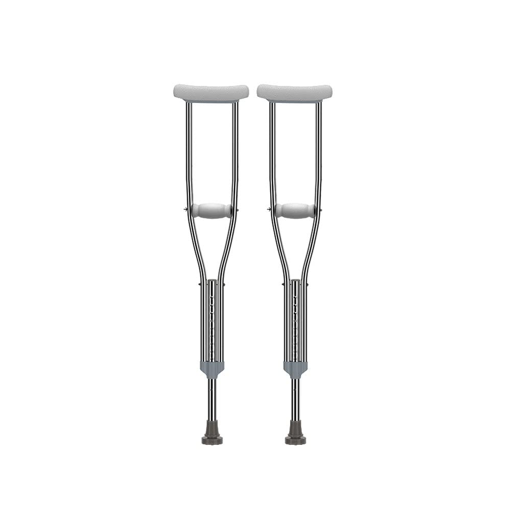 Muletas de bastón for Ancianos con Ayuda Antideslizante for Caminar for fracturas muletas for Axilas for Lesiones de Tobillo for jóvenes retráctiles (Size : 105-125cm)
