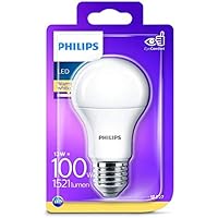 Philips 929001234501 - Bombilla LED estándar, casquillo E27, consume 13 W (equivalente a 100 W), no regulable, luz blanca cálida