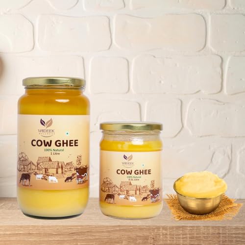 Image of Vaideek Pure Cow Ghee | Bilona Cow Ghee | Made in Earthen Pots (Pack of 2-1000 ml Each)