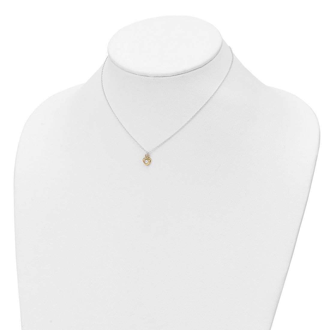 Set aus Halskette und Ohrringen aus 925er Sterlingsilber und goldfarbenem Zirkonia, für Jungen oder Mädchen, 36 cm, One Size, Cubic Zirkonia Edelstein Gold, Zirkonia