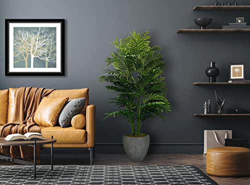 5' Artificial Phoenix Palm Plant, Artificial Tree, Green, Cypress & Alabaster #TOP4