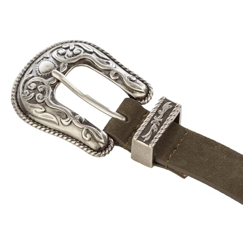 Image of Lucky Brand Women's Western Leather Belt | Classic | Fashion | Vintage | Buffalo Leather | Western-Inspired