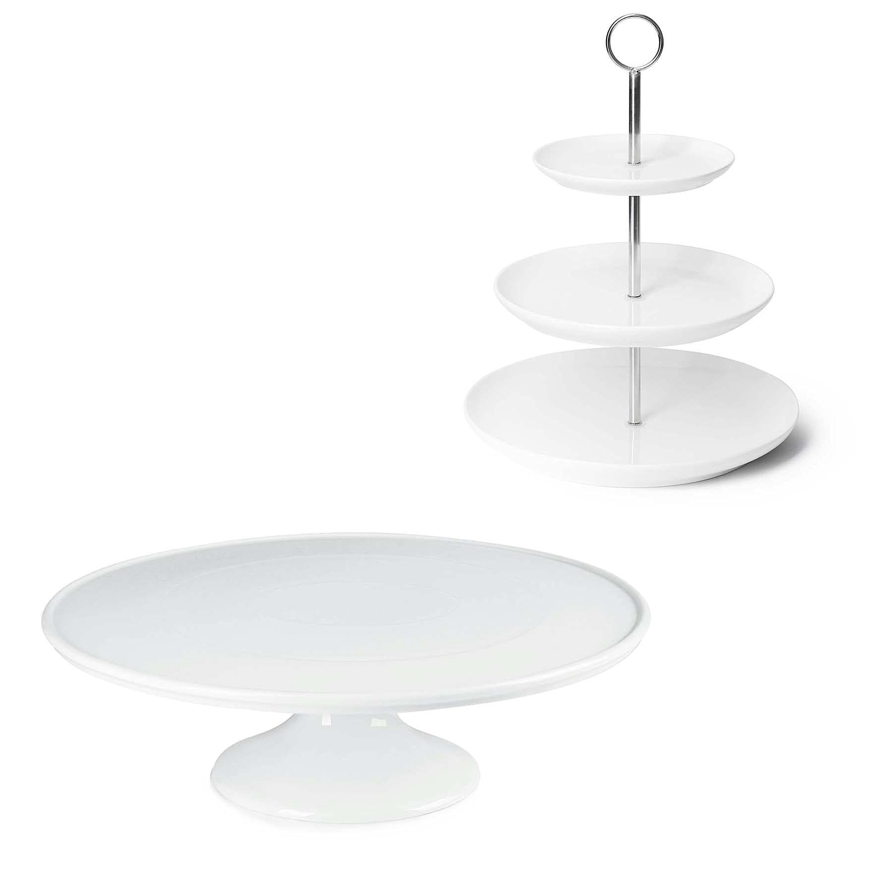 square cake stand, white cake pedestal, 22 inch 18 inch 12 inch 14