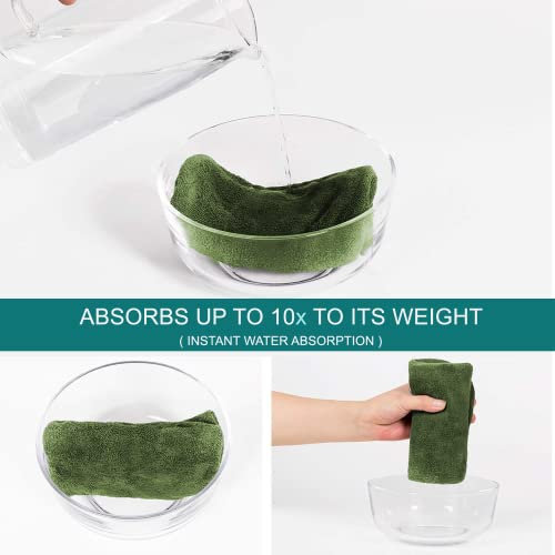 Image of Sassoon Venir Microfiber Hair Wrap Towel for Women (Green Color, Free Size) with Smooth Texture Super Absorbent Quick Dry Hair Turban for Drying Hair