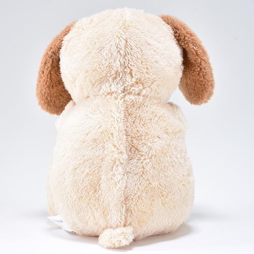 Kögler 45239 - Atmendes Einschlaf-Plüschtier Hund, ca. 26 cm groß, mit Atembewegungen und Leuchtfunktion auf Knopfdruck, mit Einschlafmusik für Babys und Kinder, batteriebetrieben