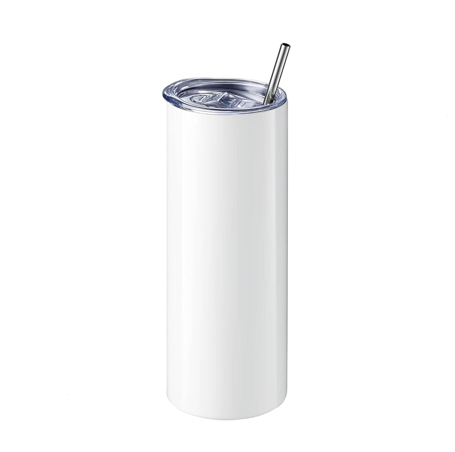 Holywarm Blank Sublimation Tumbler 20oz Insulated Tumbler with Straw and Lid | Vacuum Stainless Steel Thermal Cup for Hot Coffee and Cold Water | Leakproof Travel Mug (1 Pack)