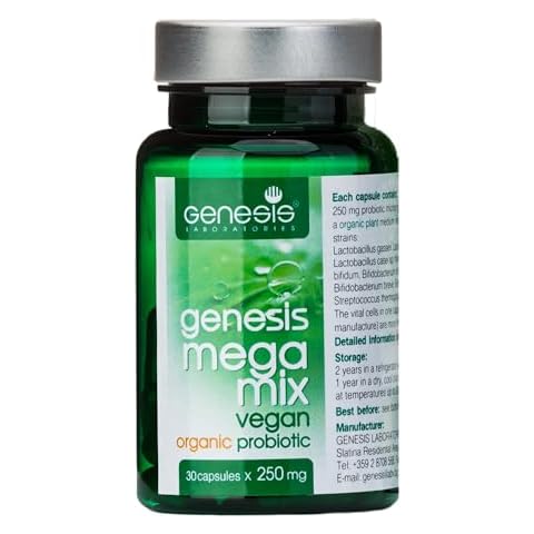 Bio Probiotic Supplement 30 Capsules with Bifidobacterium and Lactobacillus spp. 250 mg MegaMix Immune Support Acidophilus Probiotics for Digestive Health Gut Restore Probiotic Cover