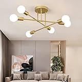 6 luces lampara de techo moderna, candelabros de techo decoracion para dormitorio,...