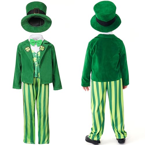 Disfraz completo St Patricks para niños 5 piezas miniatura 3