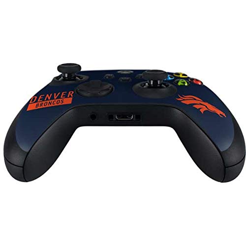 Skinit Decal Gaming Skin Compatible with Xbox Series X Controller - Officially Licensed NFL Denver Broncos Blue Performance Series Design