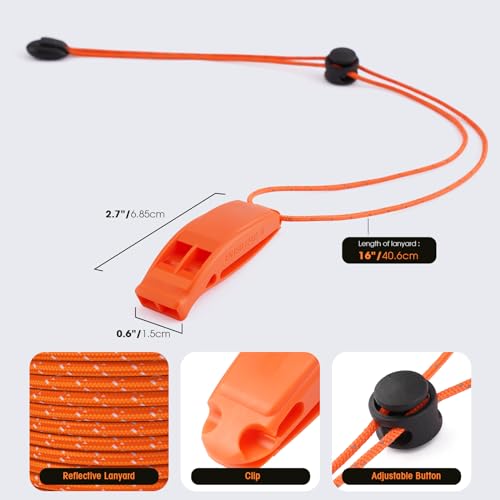Braylin-4-Pack-Emergency-Whistles-with-Reflective-Lanyard-Coach-Whistles-Referee-Whistle-Sports-Whistles-Safety-Whistle-Loudly-Shrill-for-Outdoor-Sport-Various-Competitions