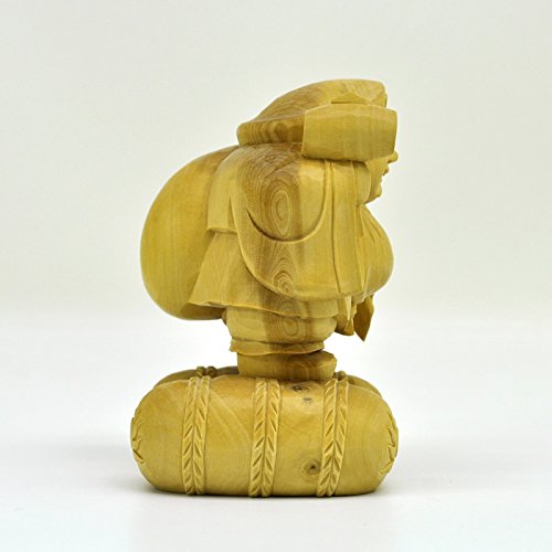 Amazon.co.jp: 木彫り仏像 開運招福 【大黒天】 柘植（ツゲ） 立1.8寸