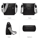 Myhozee Umhängetasche Damen Mittelgroß Handtasche - Klein Crossbody Bag PU Leder mit 2 Gurt, Schultertasche Tasche Damenhandtasche Uni mit Breitem Gurt für Frauen Damen