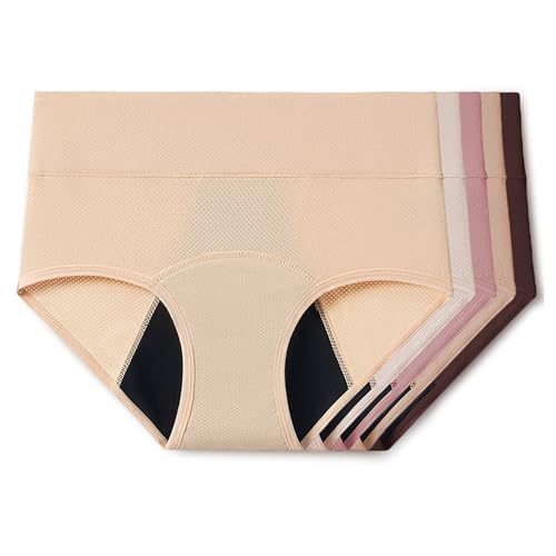 Everdries Washable & Reusable Incontinence Underwear for Women Over 60 - Leakproof, Discreet, Absorbent, Machine-Washable Panties (Comfort Plus, XL, Pack of 5)