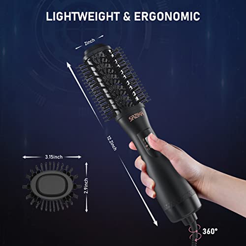 Hair Dryer Brush, Hot Air Blow Dryer Brush With Oval Barrel, One-Step Volumizer And Styler In One #TOP4
