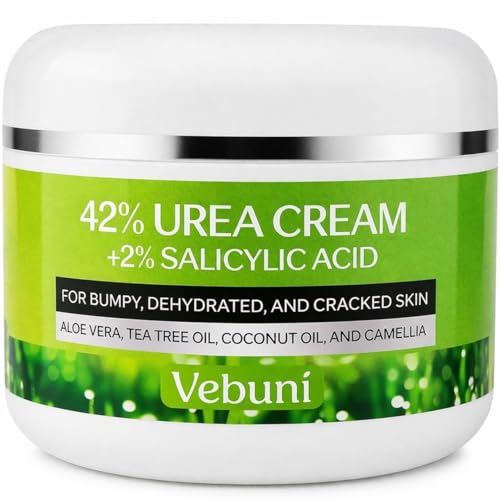 Vebuni Urea Cream 42% Foot Cream Salicylic Acid 4 Oz, Upgraded Callus Remover For Feet, Knees& Elbows, Intensive Moisturizes & Softens Skin, Exfoliates Dead Skin