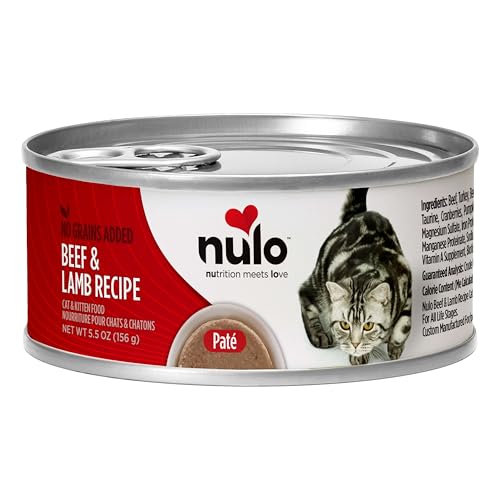 Image of Nulo Beef & Lamb Recipe Pate Wet Canned Cat Food, 5.5 Ounce (Pack of 24)