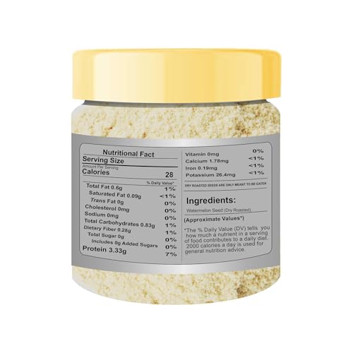 Image of EDZZEL Dry Roasted Watermelon Seed Powder | Finely Ground Roasted Seed Powder for Cooking, Baking, Smoothies, Sauces & Homemade Recipes