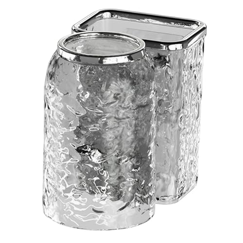 AYVRUOP Transparentes Wasser Ripple Zahnbürstenhalter Set, ablaufsicher...