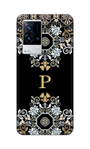 Image of Printed Hard Back Cover Case for Vivo IQOO 9 5G Back Cover (Alphabet P) -1803