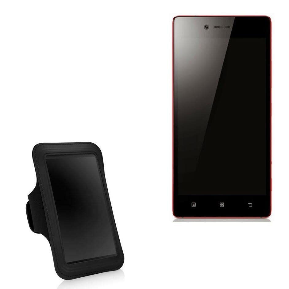 BoxWave Case Compatible with Lenovo Vibe Shot - Sports Armband, Adjustable Armband for Workout and Running for Lenovo Vibe Shot - Jet Black