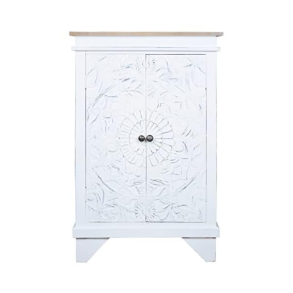 Sunset trading cottage solid wood carved accent distressed whitedriftwood brown fully assembled cabinet cc cab236tld wwdw  urban country home decor