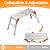 LEADALLWAY Aluminum Work Platform Step Ladder, 440 Lbs Capacity, Silver