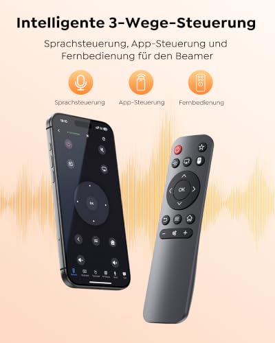 Mini Beamer [Integrierte Apps| Kurzdistanz] Smart Beamer 1080P Unterstützt – Ansicht 5