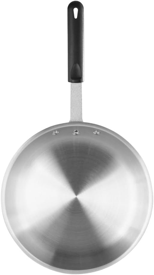 New Star Foodservice 11.8-Inch Aluminum Fry Pan with Heat-Resistant Handle Sleeve, 2.3-Inch Depth