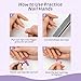 Veikmv Practice Hand for Acrylic Nails,Realistic Silicone Mannequin Hand with Flexible Fingers for Acrylic Nails, Gel Polish Training, Complete Nail Art Beginner Set with Brush & File