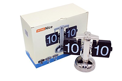 Wonenice FY-F001 Retro Digital Flip Down Clock -Battery Powered Internal Gear Operated Clock thumb #5