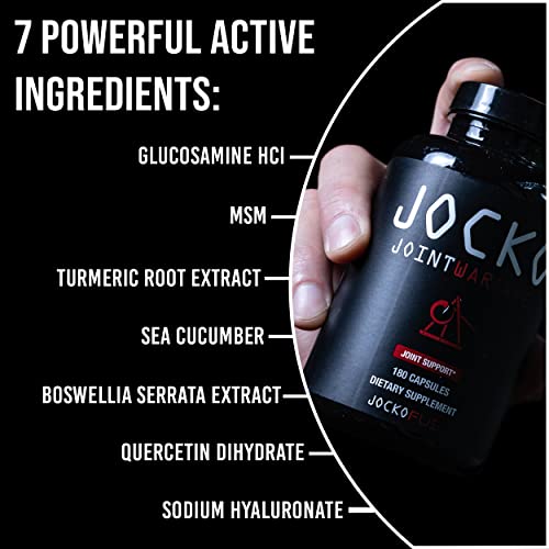 Origin Jocko Fuel Joint Support Supplement - Glucosamine Chondroitin Msm For Joint Pain, Mobility, & Flexibility W/Turmeric & Boswellia (180 Capsules) #TOP3