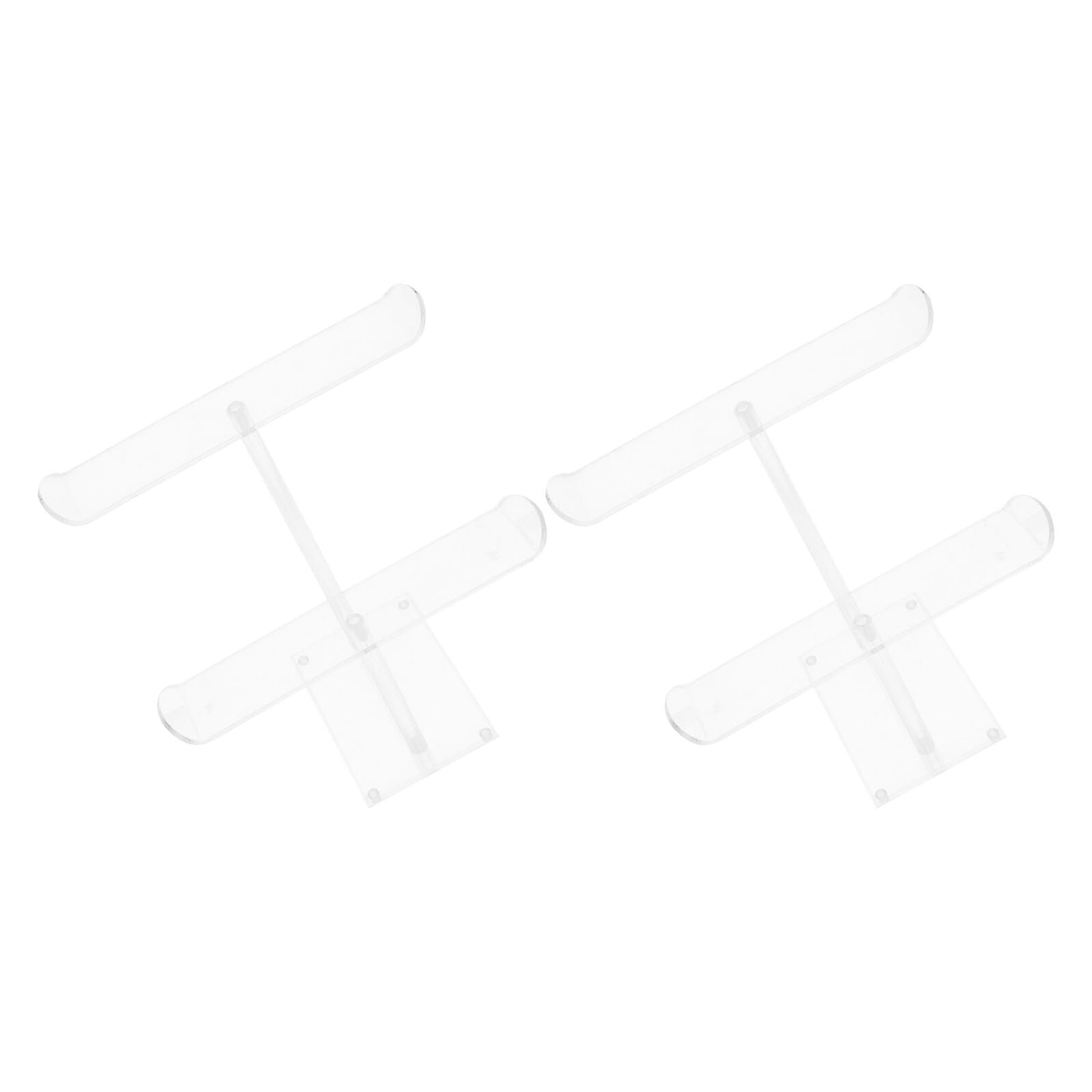 VALICLUD Soporte Organizador de Joyería Transparente de Acrílico, Expositor de Pulseras de Doble Capa Base Antideslizante, Soporte para Collares y Diademas, Adecuado para Hogar y Tienda