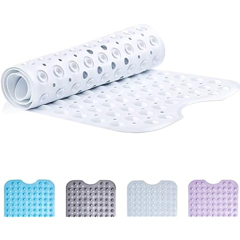 TranquilBeauty Non-Slip Bath Mat, White Cover