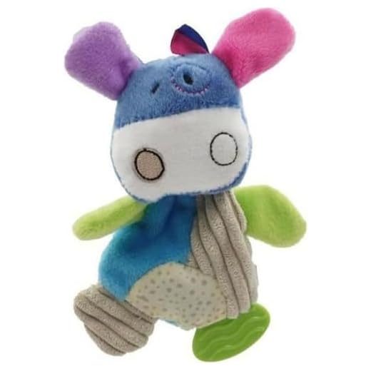 Aimé | Jouet Peluche Vache 16 cm | Multicolore et Jouet Sonore avec Squeaker pour Développer et Stimuler les Sens | Doudou pour Chien Toutes Tailles et Tous Âges